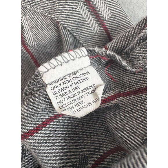 Vintage 90's Levis Sutter Creek Shirt Mens M Gray Red Flannel Cowboy Aztec - Picture 12 of 14